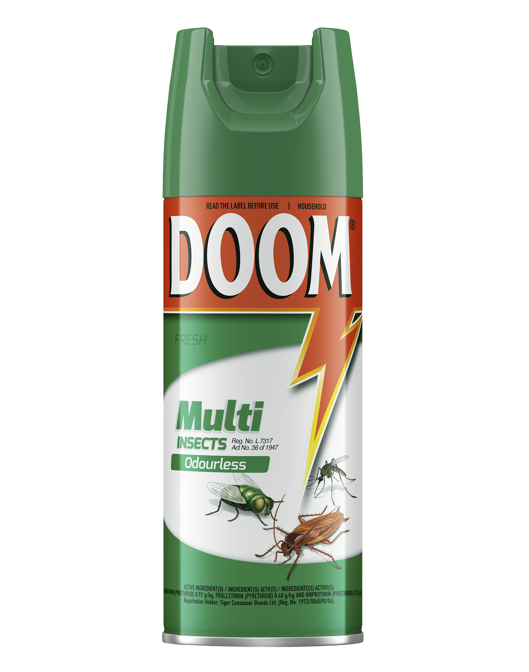 DOOM Powerfast Insect Spray - Odourless 300ml x 6