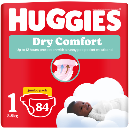 HUGGIES Diapers Dry Comf Size 1 84s