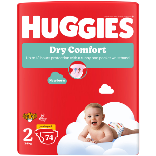 HUGGIES Diapers Dry Comf Size 2 74s