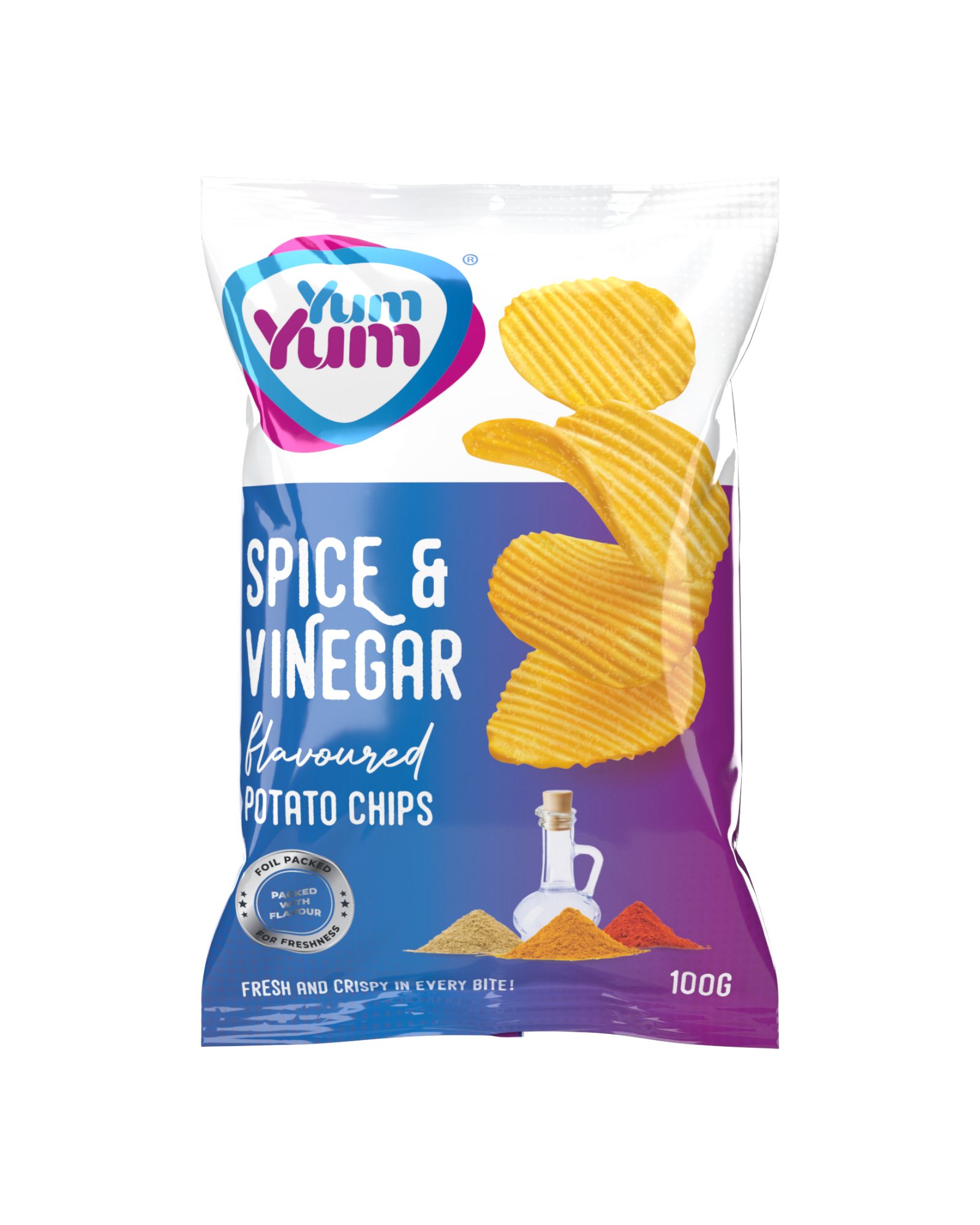 YUM YUM Potato Chips Spicy & Vinegar 100g