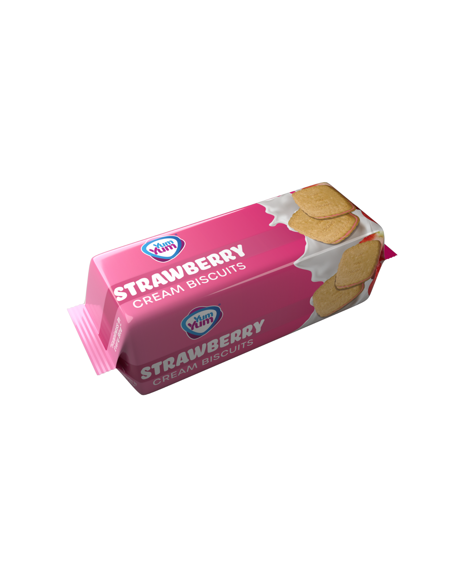 YUM YUM Square Cream Biscuits Strawberry 150g