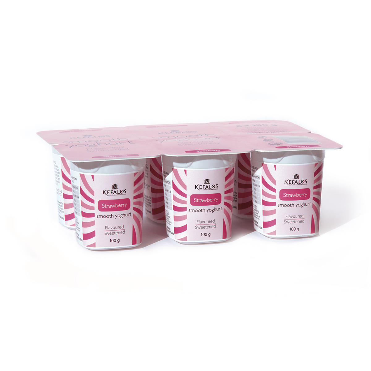 KEFALOS Strawberry Smooth Yoghurt 100g x 6