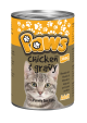 PAWS Cat Food Tin - Chicken & Gravy 385g x 12